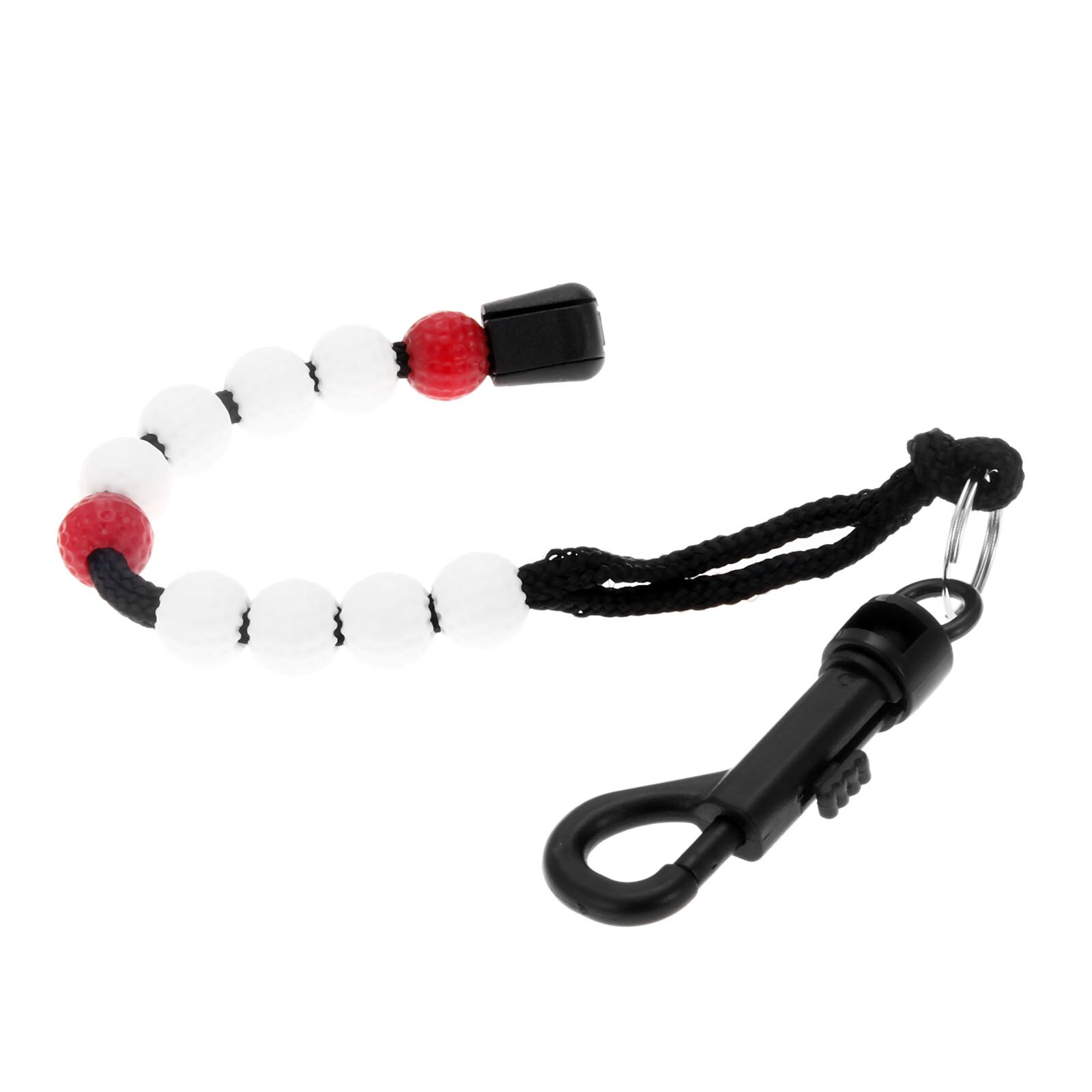 golf plastikowe koraliki nylonowe warkocze licznik uderzeń liczba punktów szkolenie strzelec z trwałym klipsem 1 Pc piłki golfowe koraliki licznik skoku: czerwony