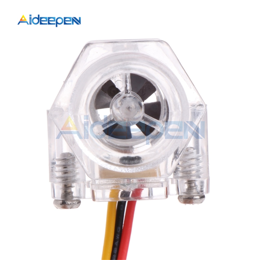 Water Flow Sensor Switch G1/2&quot; Fluid Flow Meter Water Control Transparent Enclosure DC 5-15V use for Water Heaters etc
