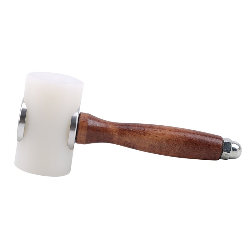 Handheld Leather Carving Hammer Cowhide Punch Cutting DIY Craft Nylon Hammer Tool Wood Handle Leathercraft Carving