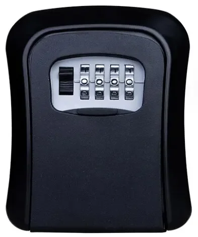 Key Keeper Combinatieslot Wandmontage Waterdicht 4-cijferig wachtwoorden 5-sleutels opbergdoos Eenvoudig te bevestigen Kluis voor thuis of op kantoor: WHITE