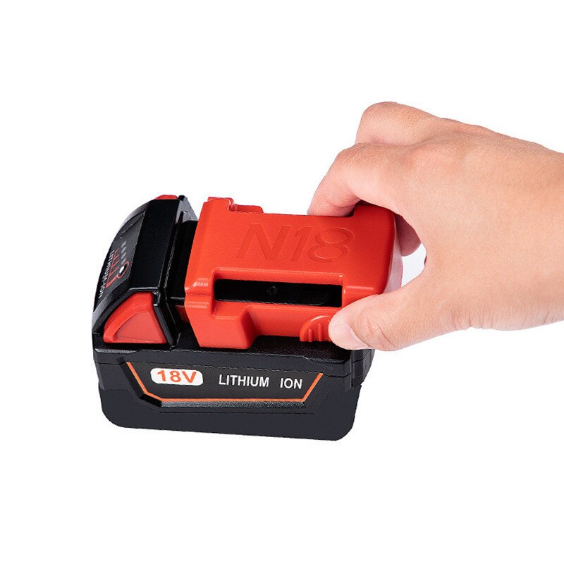 2 stk batteriholder til milwaukee batterifeste dockholder passer til  m18 48-11-1850 18v montere holder deksel dockklips rød svart