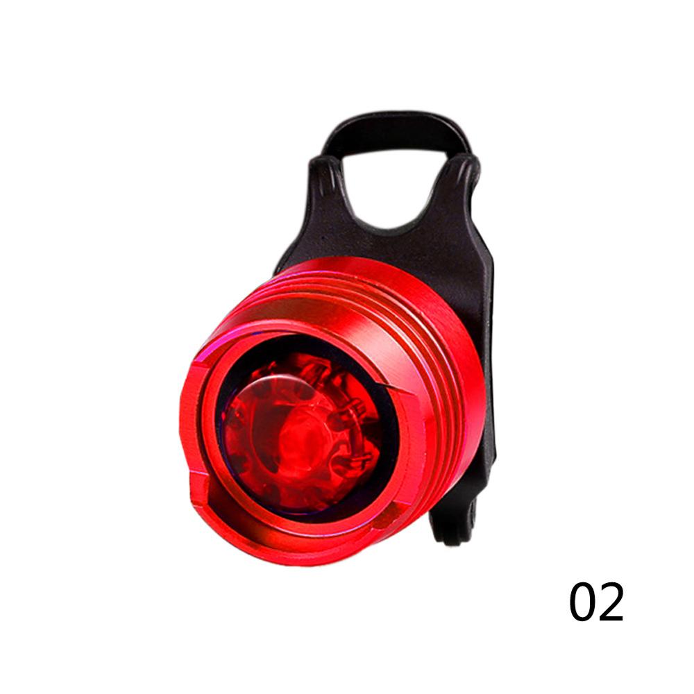 Aluminium Fiets Voor Achter Tail Helm Rood Wit Led Flash Lights Veiligheidswaarschuwing Lamp Fietsen Voorzichtigheid Licht Waterdicht: Rood