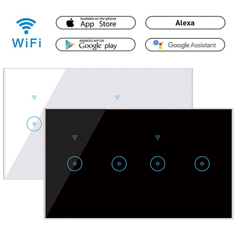 EWelink-enchufe inteligente de pared con Wifi y 4/5/6 entradas, Control por voz, funciona con Alexa, Google Home
