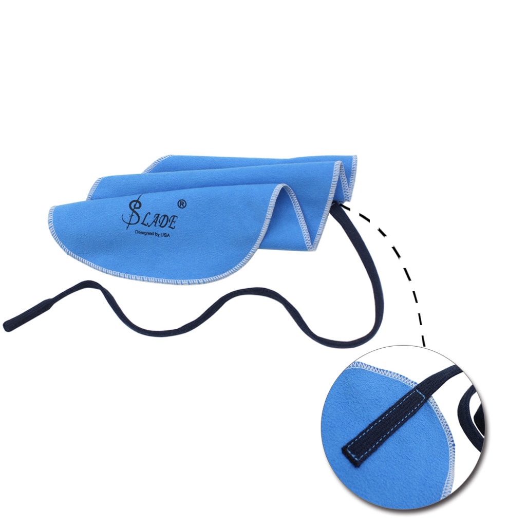 Pro 2 Stuks Pull Through Schoonmaken/Polijsten/Vegen Doek Met Riem Voor Sax Fluit Trompet Klarinet Cleaning Onderhoud
