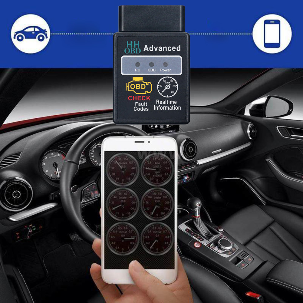 HH OBD ELM327 V2.1 Wireless OBD2 OBDII Car Scanner Auto Diagnostic Tool OBD II Code Reader for Android Windows Symbian