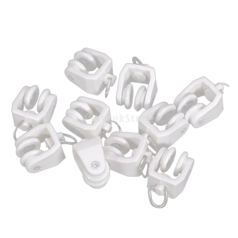 10pcs Curtain Track Glider Drape Rail Runner Gliding For Basement