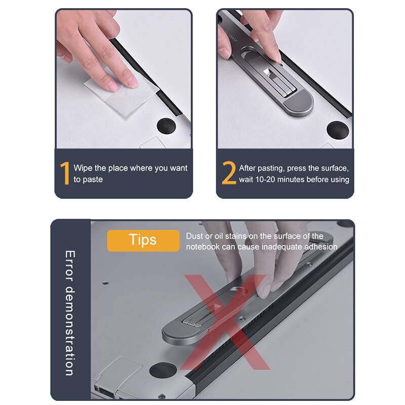 Di alluminio Del computer Portatile Portatile riser Supporto Da Tavolo Pieghevole Supporto di Sostegno taccuino Staffa di base x-In piedi per Macbook 13-17 pollici Ufficio