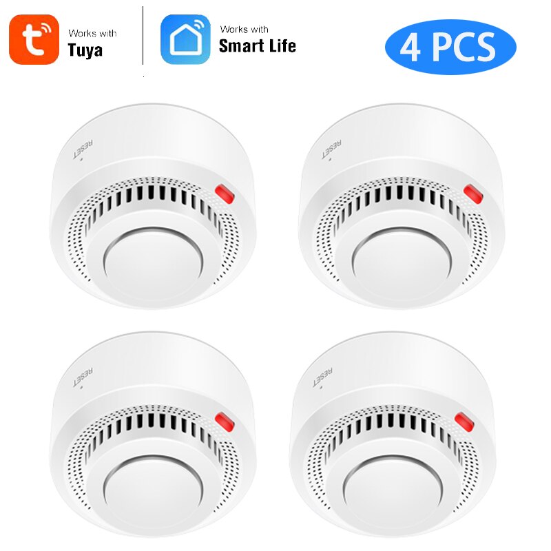 Smart Home Automation Wifi Smart Smoke Detector Tuya Smart Life Fire Alarm Sensor Home Security System