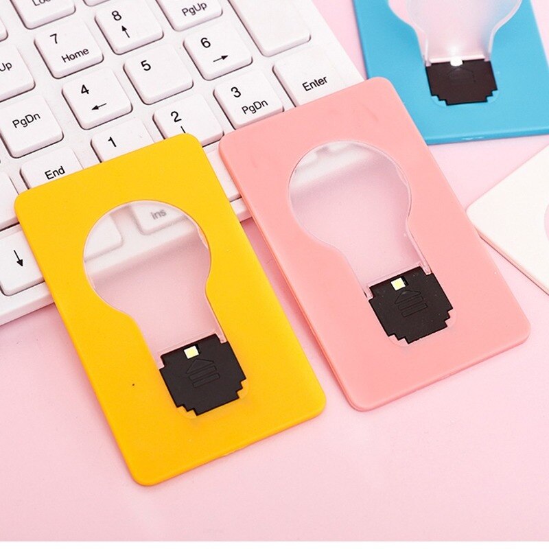 Portable Card Shape Night Light Ultra-Thin Card Light Led Energy Saving Lamp Battery Wallet Pocket Bedroom Card Lamp
