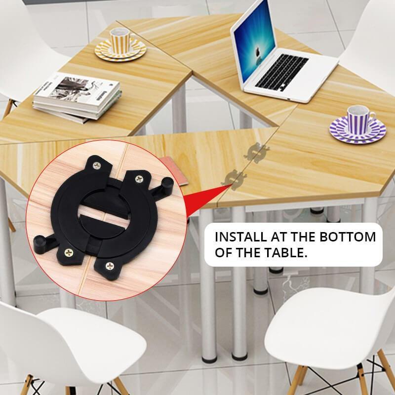 Desktop Assemble Connector Fasten Connector Aluminum Extrusion Hidden Hinges Invisible Concealed Barrel Door Hinge Bearing Wood