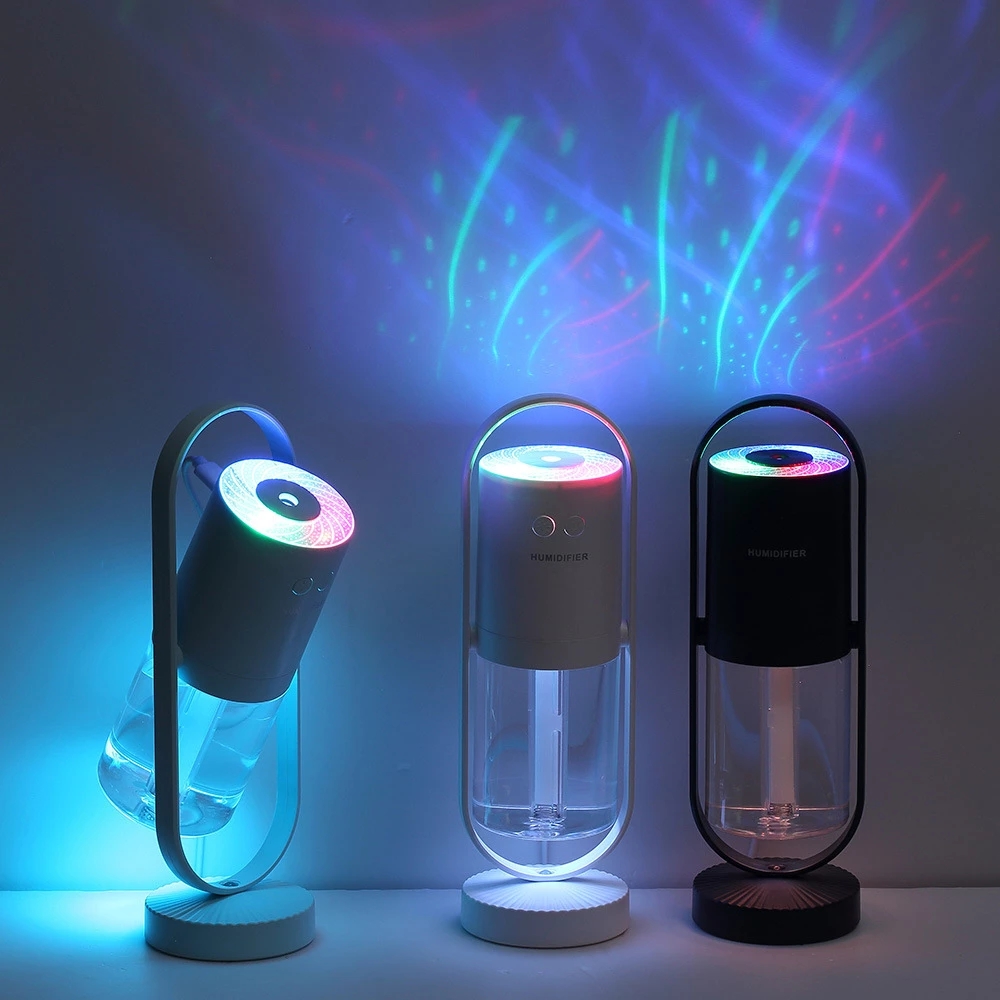 200ml Mini Luftbefeuchter Elektrische Aroma Öl Diffusor USB Kühlen Nebel Spritzgerät Luft Reiniger mit Bunten Nacht Licht für Mini xiaomi