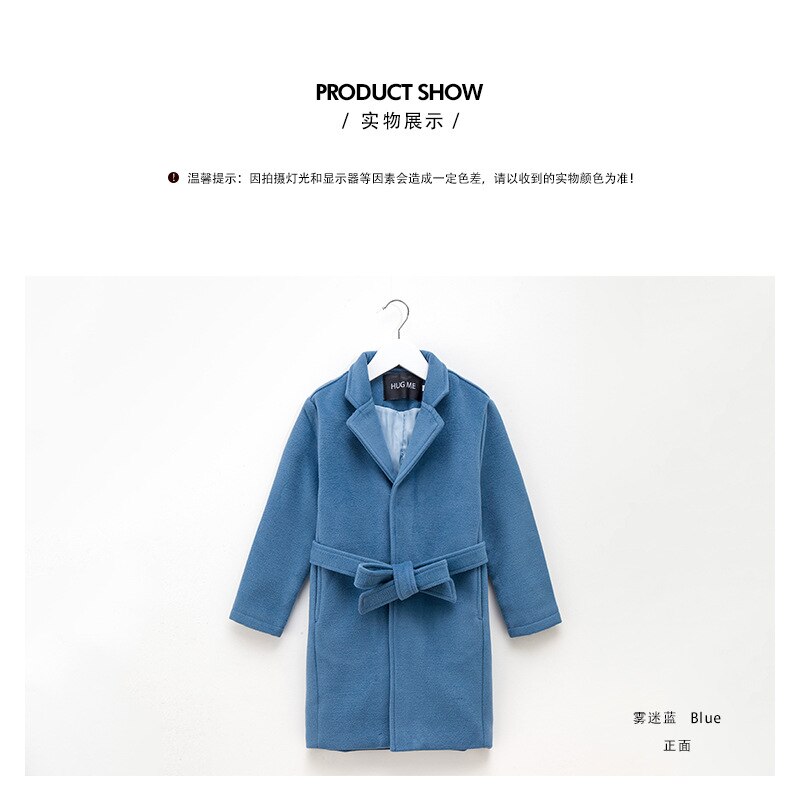 Manteau d'automne pour filles, manteau en tissu de laine, en laine de mouton, vêtements pour enfants de 7 à 15 ans,: gray / 7T