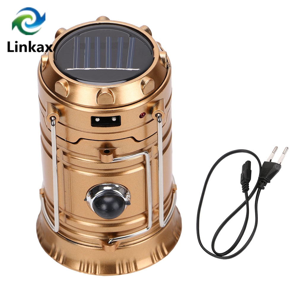 Oplaadbare Solar Camping Lantaarn 300 Lumen 2 LED Lichtbron Poweful Draagbare Camping Lantaarns Outdoor Tent Licht Lamp
