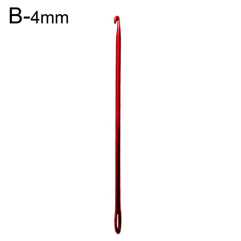 3pcs/set Crochet Needle Hooks Knitting Sewing Needles Aluminum Handle with Hole For DIY Hand Knitted Weaving Sewing Craft Tools: B-1PC