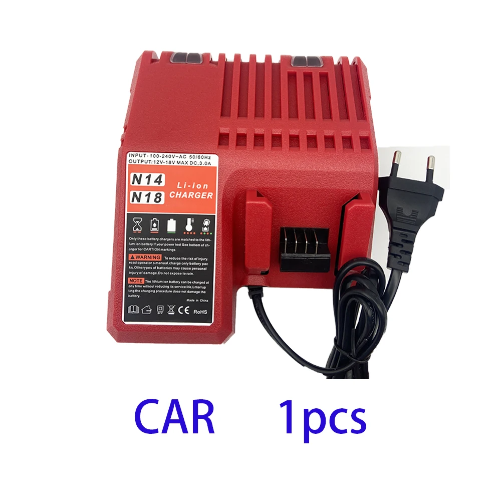 100% Original para batería de herramienta eléctrica Milwaukee M18, cargador, BR, XC, 18V, 12000mAh M18B5, 48-11-1860, batería integrada 18650: Negro