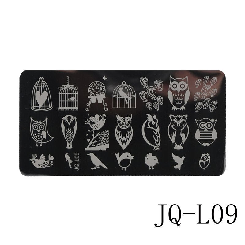 12 x 6cm rustfrit stål skønhed blonder billede nail art gør det selv billede printer manicure stencils negle stempling plader skabeloner: Jq -l09