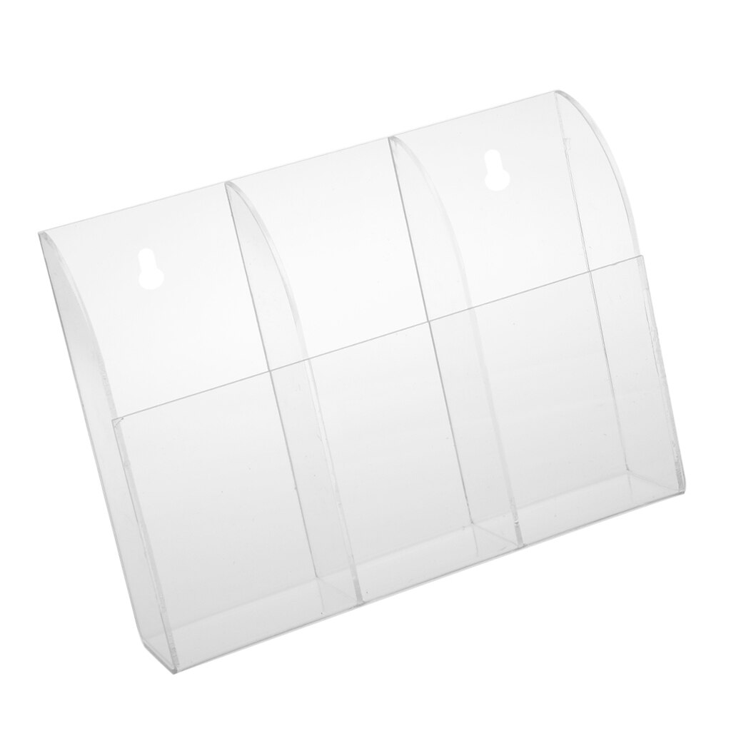 3 Grids TV Air Conditioner Remote Control Holder Case Wall Mount Storage Box