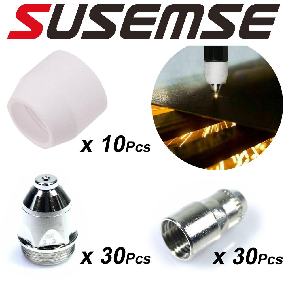 70Pcs P80 Plasmasnijtoorts Verbruiksartikelen 1.5Mm Nozzles Elektroden Tips Cups Pilot Rrc Cnc Plasma Cutter Accessoires 80amps