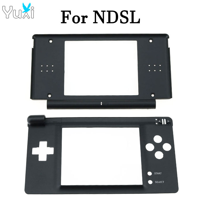 Yuxi Oem Zwart Plastic Top Bovenste/Bottom Onderste Lcd-scherm Frame Voor Ds Lite Dsl Voor Ndsl Console Behuizing shell Case
