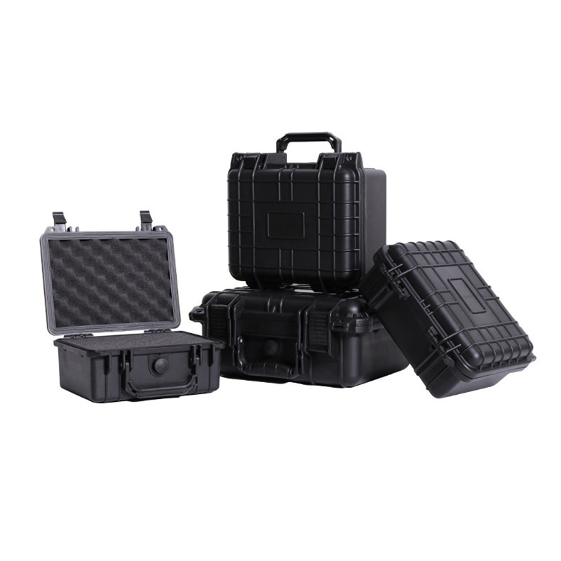 Beschermende Veiligheid Toolbox Apparatuur Koffer Instrument Doos ABS Plastic Verzegelde Luchtvaart Veiligheid Toolbox met Schuim Voering