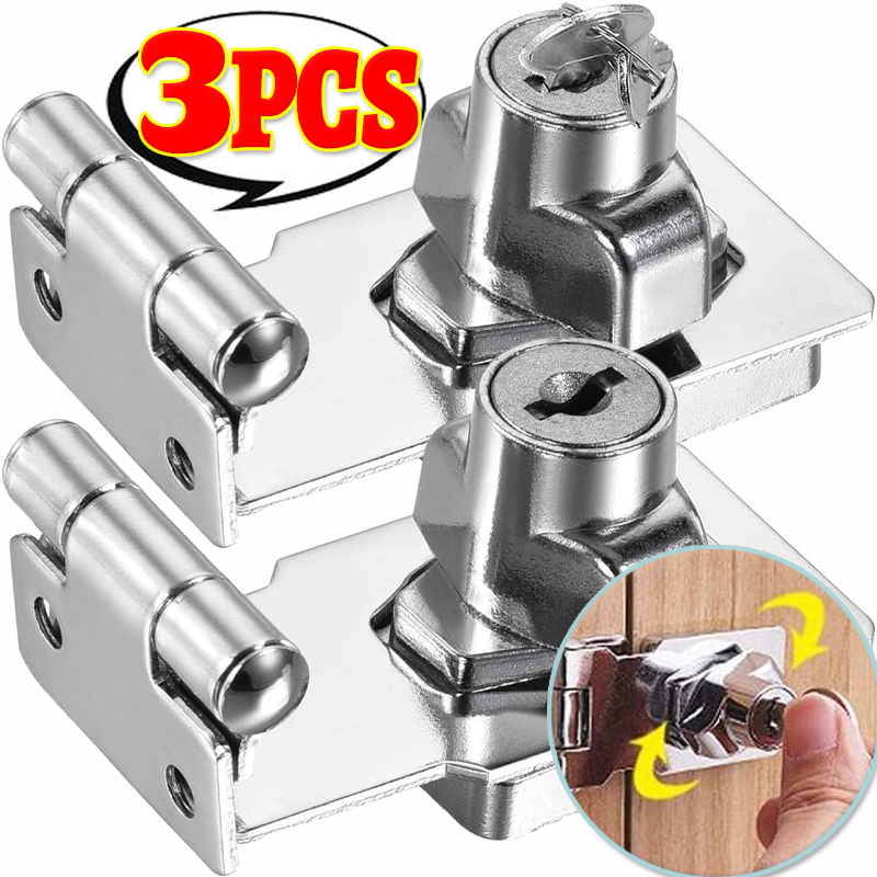 Locking Hasp Staple Keyed Hasp Locks Office Security Buckle Shed Cabinet Door Security Locker Drawer Latches Cupboard Padlock