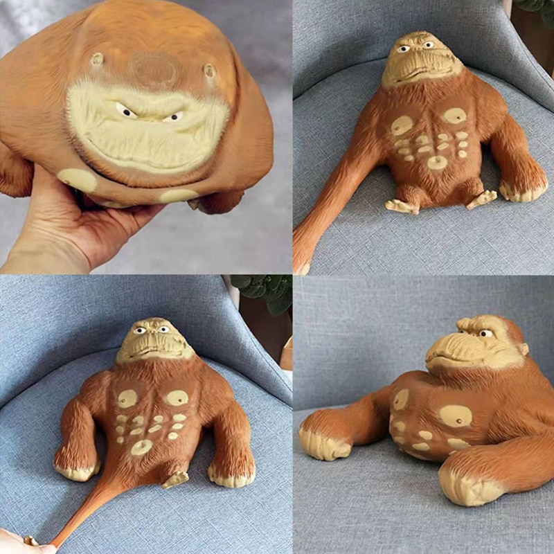 Grand jouet spongieux géant anti-stress, singe, orang-outan, pour adultes et enfants, doux et amusant