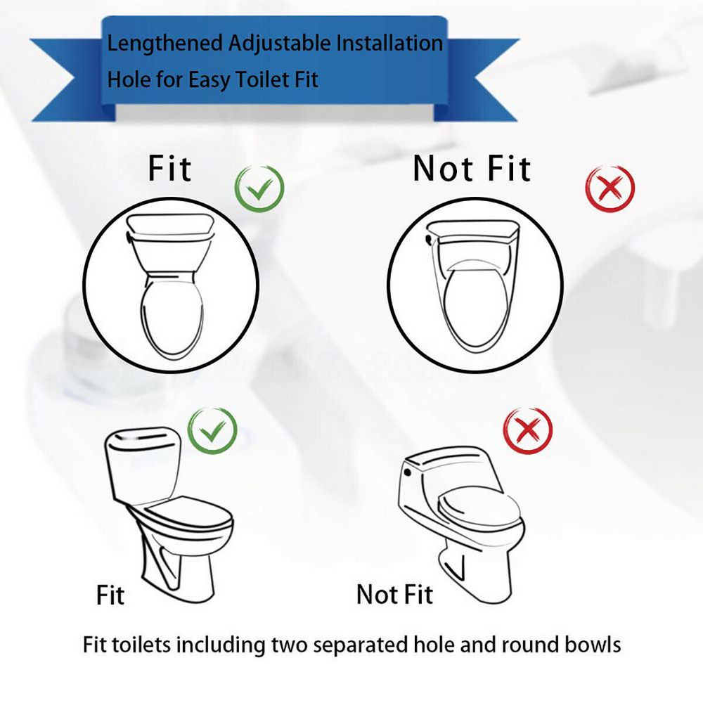 Wc Seat Attachment Verse Waternevel Non Elektrische Mechanische Bidet Dubbele Nozzle 15/16 3/8 1/2 Thuis Bidet Toilet Seat