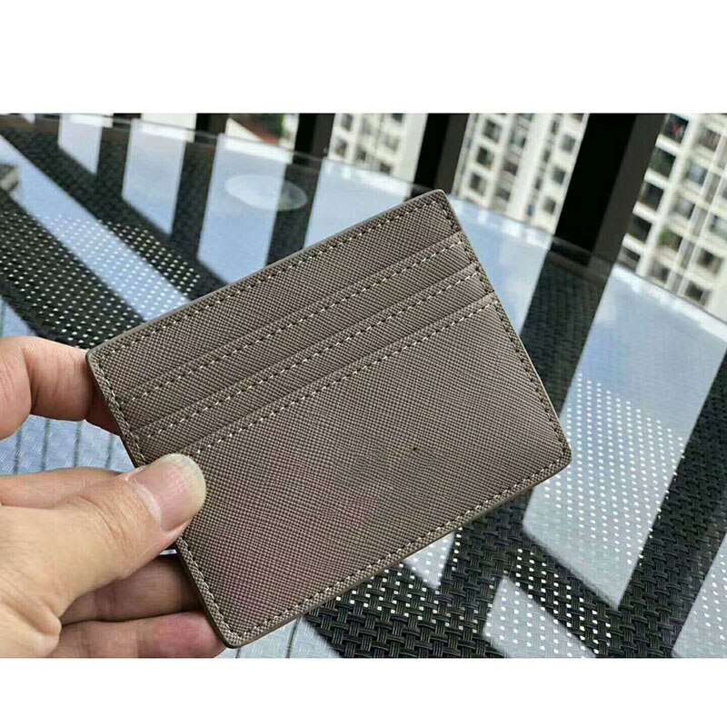 Shining men Wallet Business Card Holder bank cardholder Mini Credit Card Wallet Purse ID Card Holder Men Wallet Small Bus Card: gray