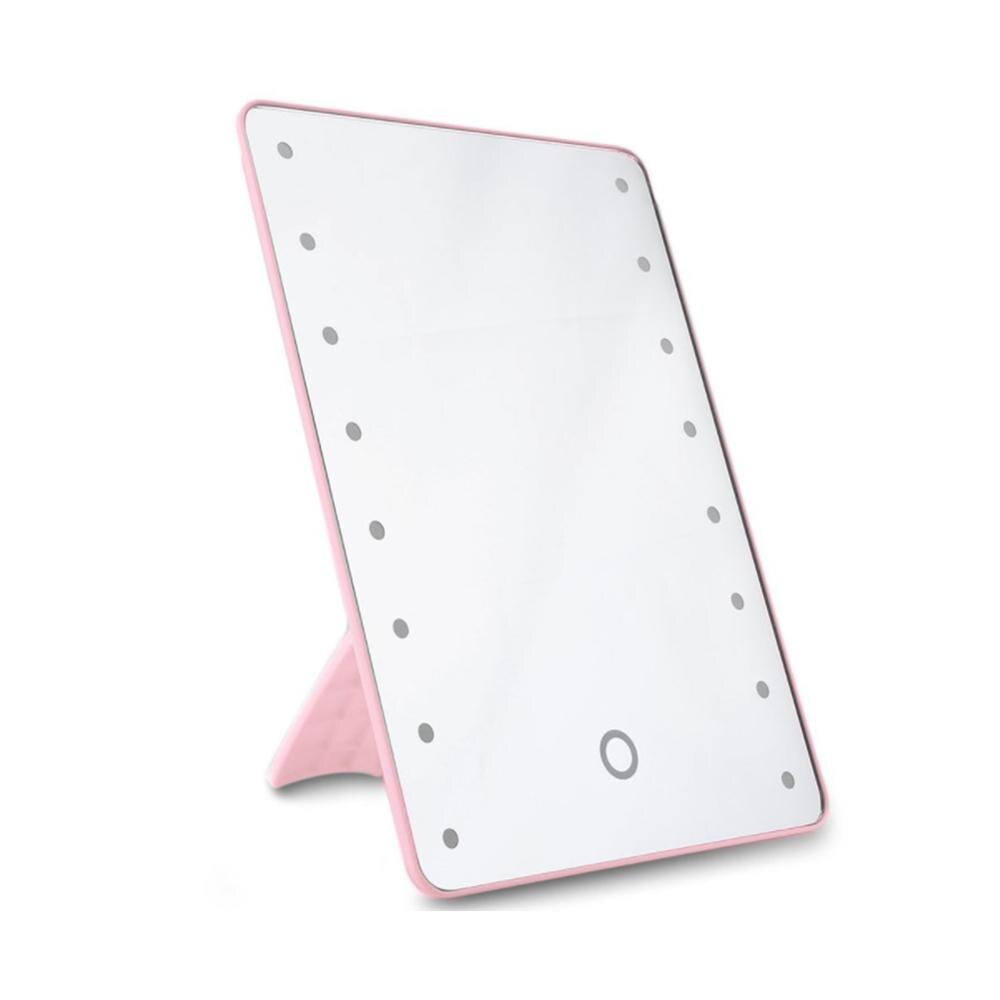 SDOJYKZ Makeup Mirror with 16 LEDs Cosmetic Mirror Switch Battery Operated Stand for Tabletop Bathroom Bedroom Travel: 2