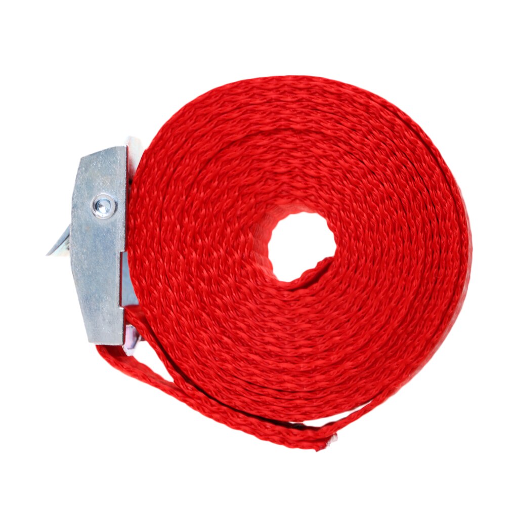 5m 25mm Roof Rack Cam Buckle Lashing Tie Down Strap for Kayak Canoe Luggage Surfboard Surf Surfing Rafting Boating Accessory: Red