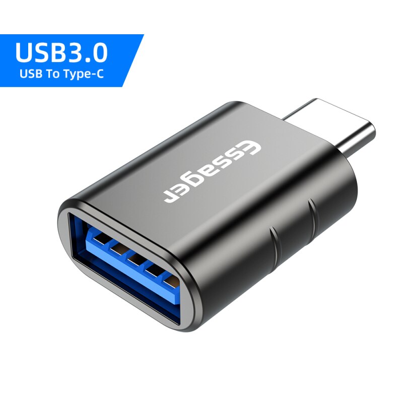 Essager USB Type C OTG Adapter USB 3.0 To USB C Male Converter For Samsung S20 Xiaomi Mi 9 10 USB-C Female Connector TSLM1: USB-A to Type-C