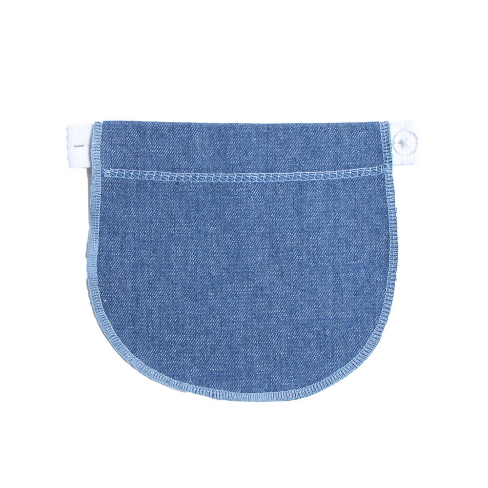 Jean extender bukser graviditet justering elastisk spænde linning bælte talje udvide bukser overvægt gravid bælte forlængelse: Mørkeblå