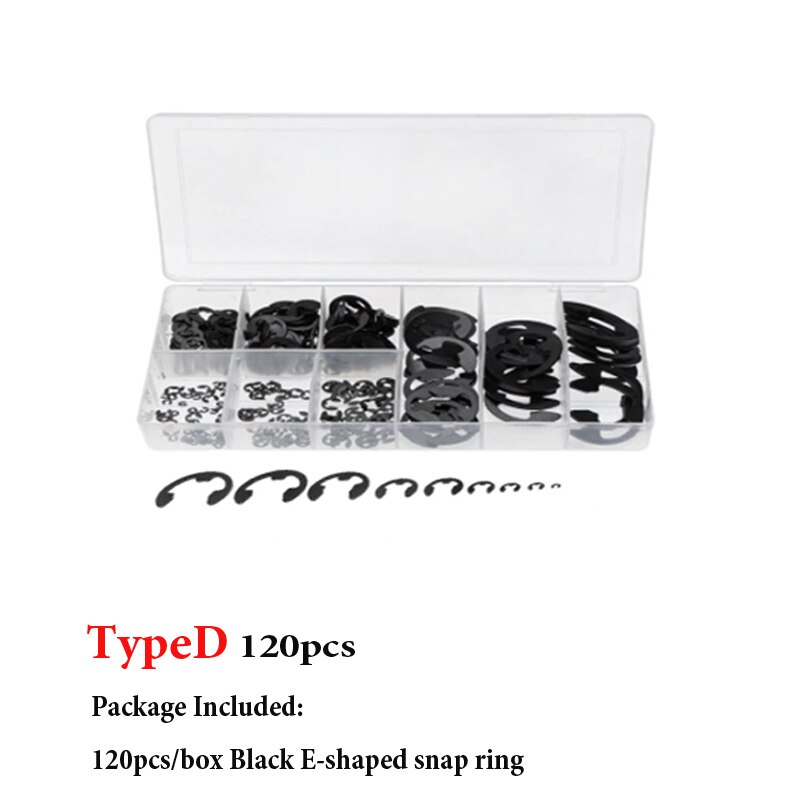 70-600Pcs 3mm -19mm Retaining Ring Assortment Kit black circlip snap retaining rings set and 304 stainless steel carbon steel: Yellow