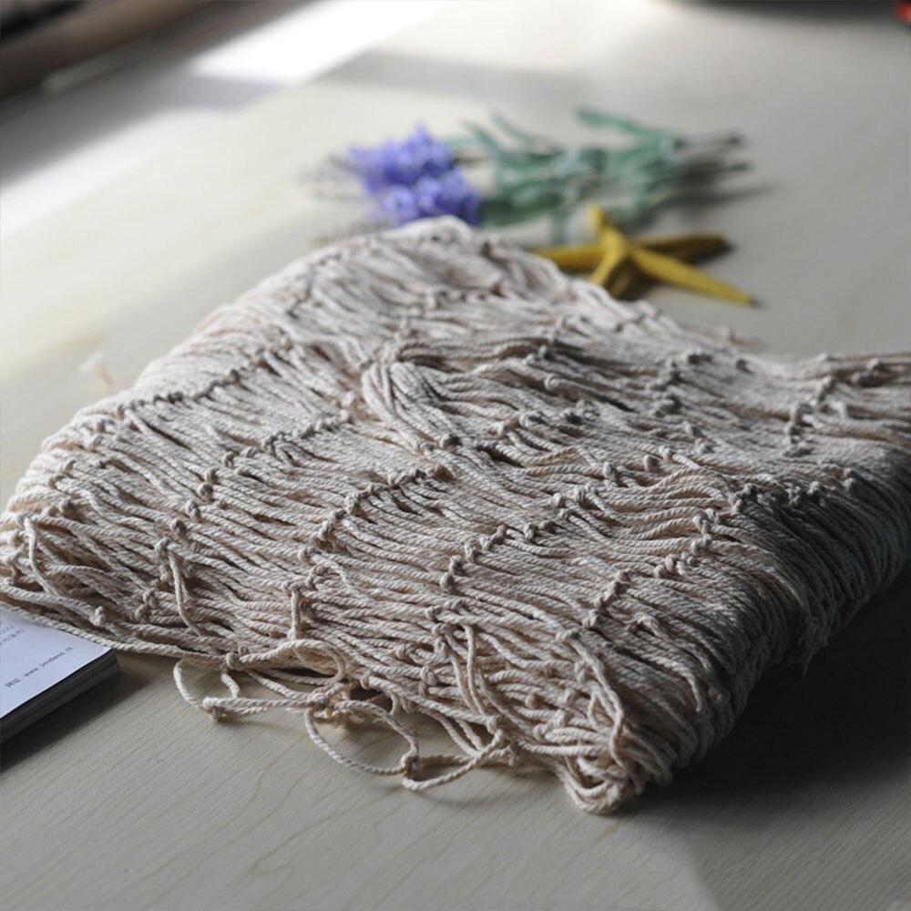 Hemp Rope 1*2M Decor Nets Decorative Fishing Net Mediterranean Beach Ceative Office Nautical Bar Playground For Home