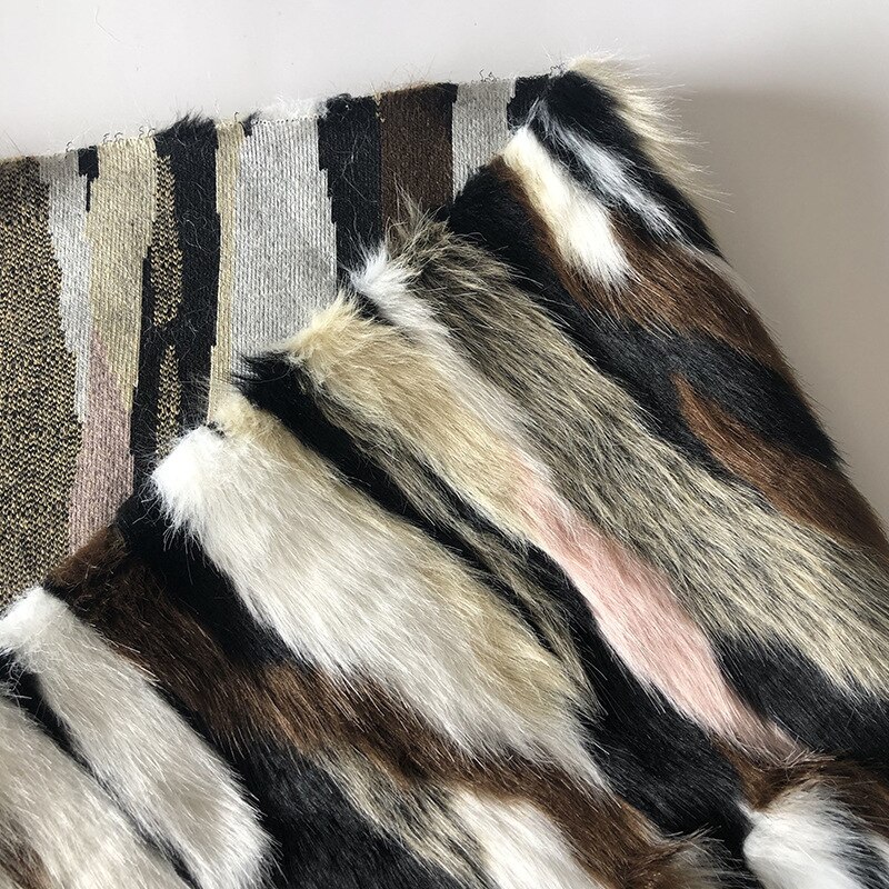 Faux Fur Kleur Jacquard Pluche Thuis Textiel Home Stof