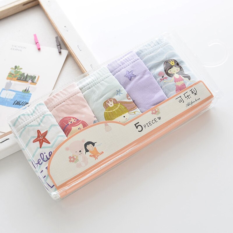 5 sztuk/partia dziewczyny bawełniane bokserki majtki dziewczyny majtki dziewczyny bokserki majtki dziecięce dzieci bielizna dla 2-14 lat GU230: 8