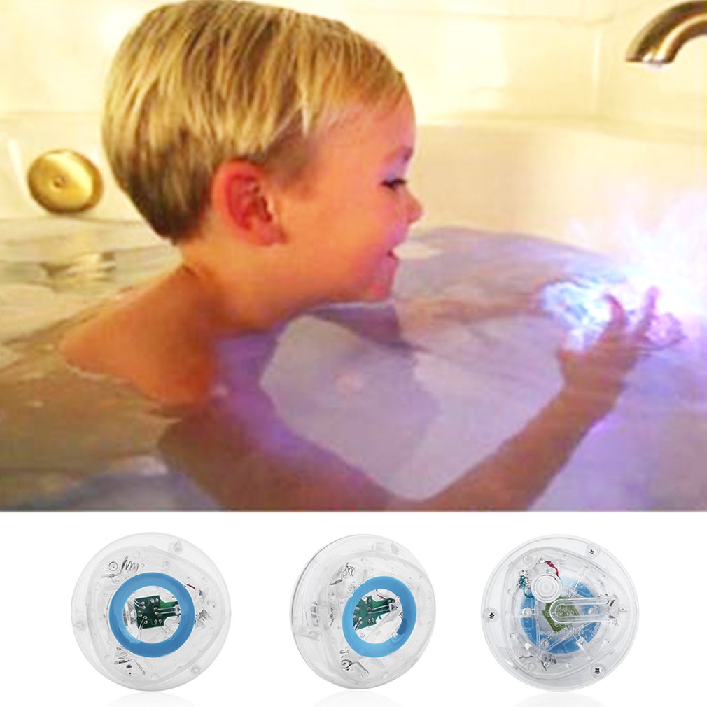 Waterproof Bathroom Led Light Toys Children Funny Bath Toy Multicolor Watertight Plastic With Water-Safe Led Light Display