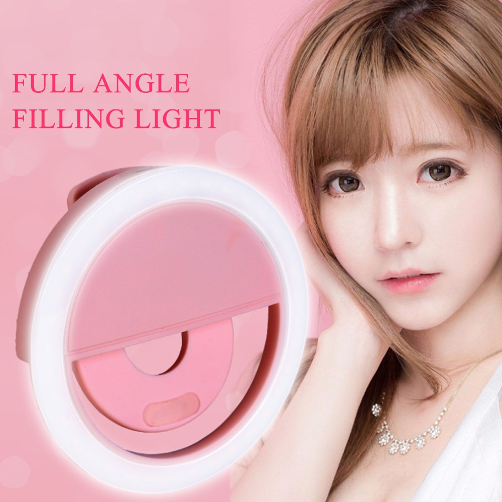 RK-14 Selfie Led Ring Light Portable Mobile Selfie Lamp for Iphone Clip Lampe Selfi Telephone Lampa Na Telefon Lens Photography