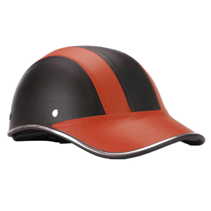 Abs + pu hjelm baseball cap udendørs cykling halv åben ansigt universal beskyttende: 4