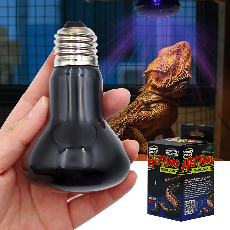 Lámpara de calefacción para mascotas, luz nocturna de calor para reptiles y serpientes, lámpara de serpiente anfibia, bombilla de calor para reptiles, luz UV AC220-240V