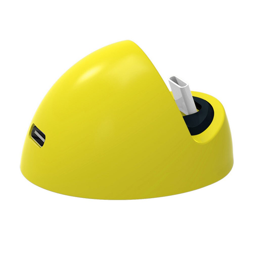 For NS Switch / Switch Lite Universal Game Console Charger Dock Portable Mini Type C Charger Base Stands Charging Dock Station: Round Yellow