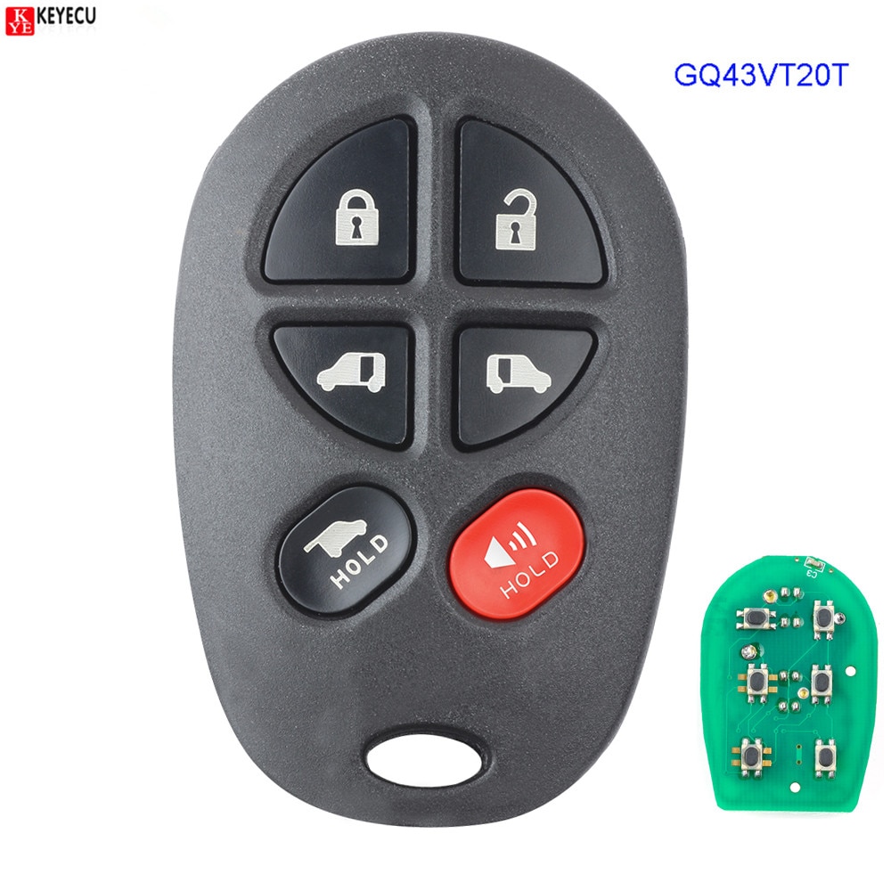 Keyecu for Toyota Sienna 2004 2005 2006 2007 Keyless Entry Remote Control Car Key Fob FCC ID GQ43VT20T