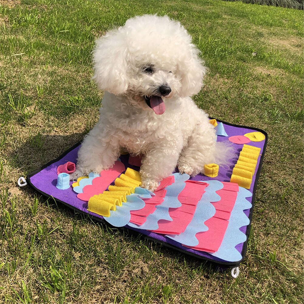 Dog Feeding Mat Training Mat Non-slip Foraging Skills Energy Pressure Release Training Smell Machine Washable Work Blanket