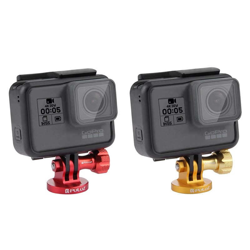 PULUZ 2 Pcs for Go Pro Accessories Camcorder Tripod Mount Adapter for GoPro HERO5 4 Session 4 3+3 2 1, Xiaomi Yi, SJ4000, SJ5000