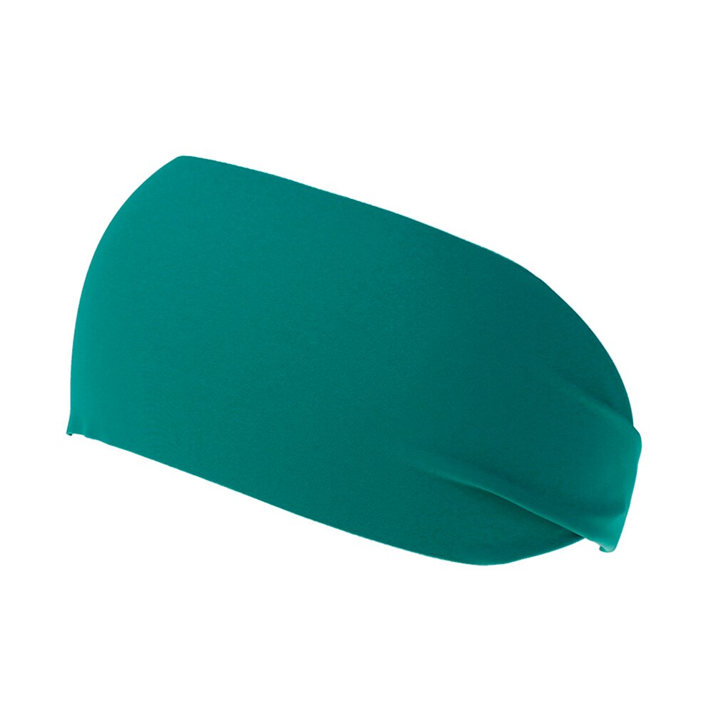 Banda deportiva para el cabello Unisex para hombres y mujeres, banda para el sudor, banda elástica para el sudor para Yoga, gimnasio, banda de cabeza elástica para deportes, bandas para el cabello de mezcla ancha: Green