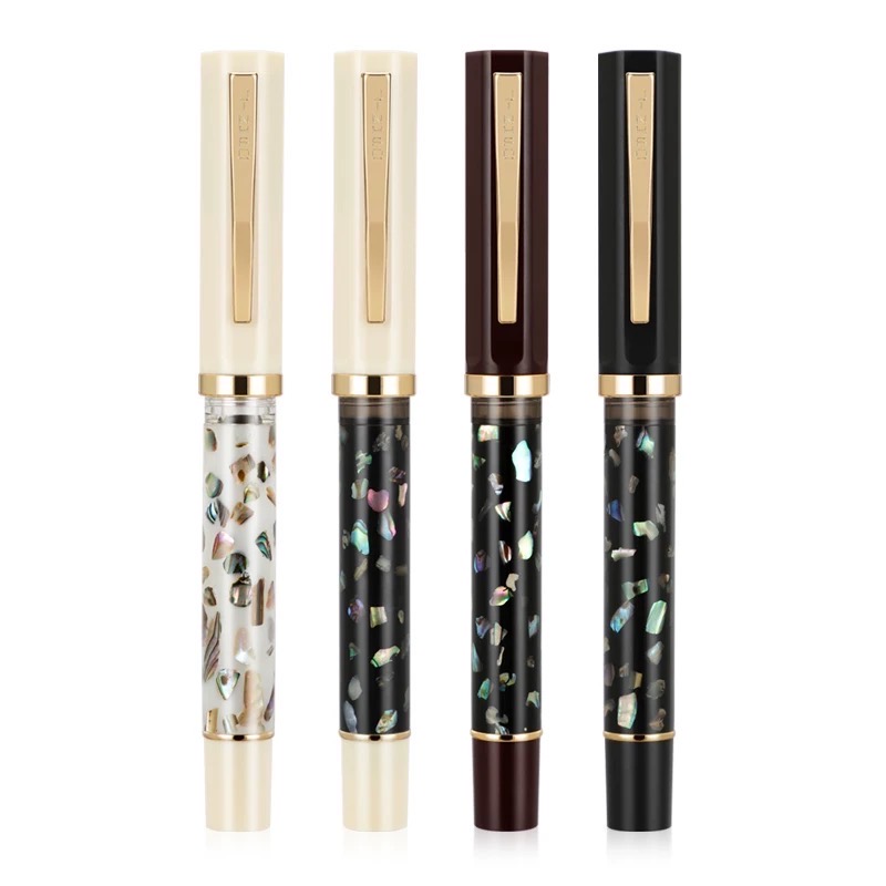 JINHAO 58 Wood / Scrimshaw Fountain Pen Student F EF Nib Ink Pen Calligraphy Pen Stationery School Office Supplies