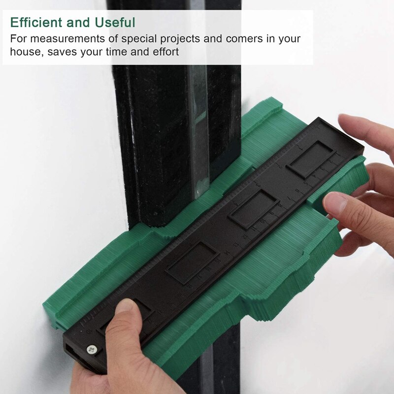 10 Inch Contour Gauge Plastic Profile Gauge Multifunctional Shape Duplicator Edge Shaping Measure Ruler for Precise