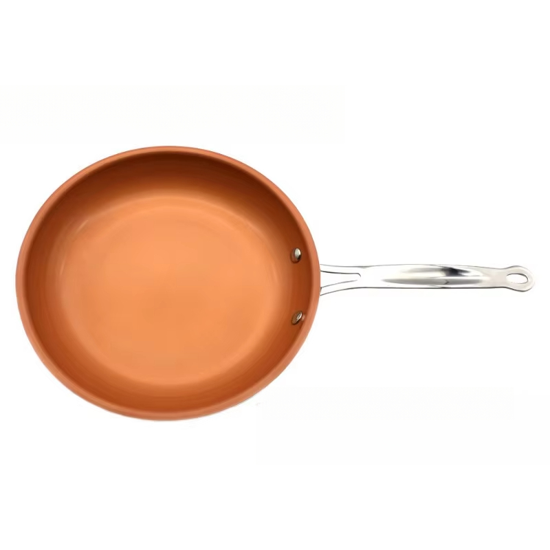 Poêle à frire antiadhésive 20 24 28cm avec revêtement en céramique titane poêle à œufs ronde en cuivre ustensiles de cuisine casseroles et poêles