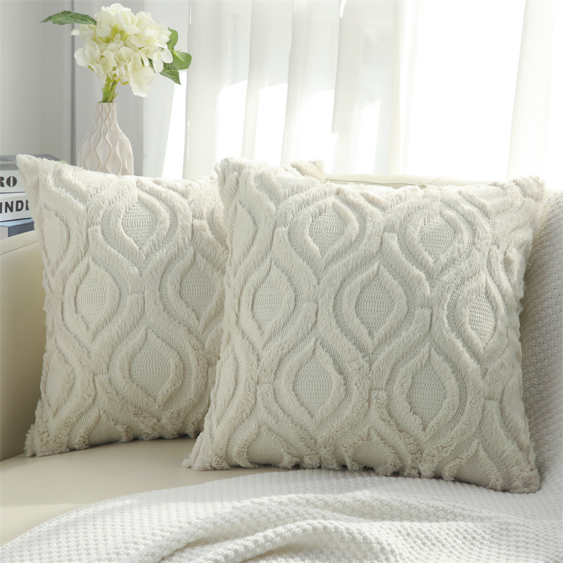 Olanly putetrekk 45 x 45cm mykt plysjputetrekk til sofa putetrekk bomull hjemmedekor sofa putetrekk 50 x 50: 470*1500mm / Hvit