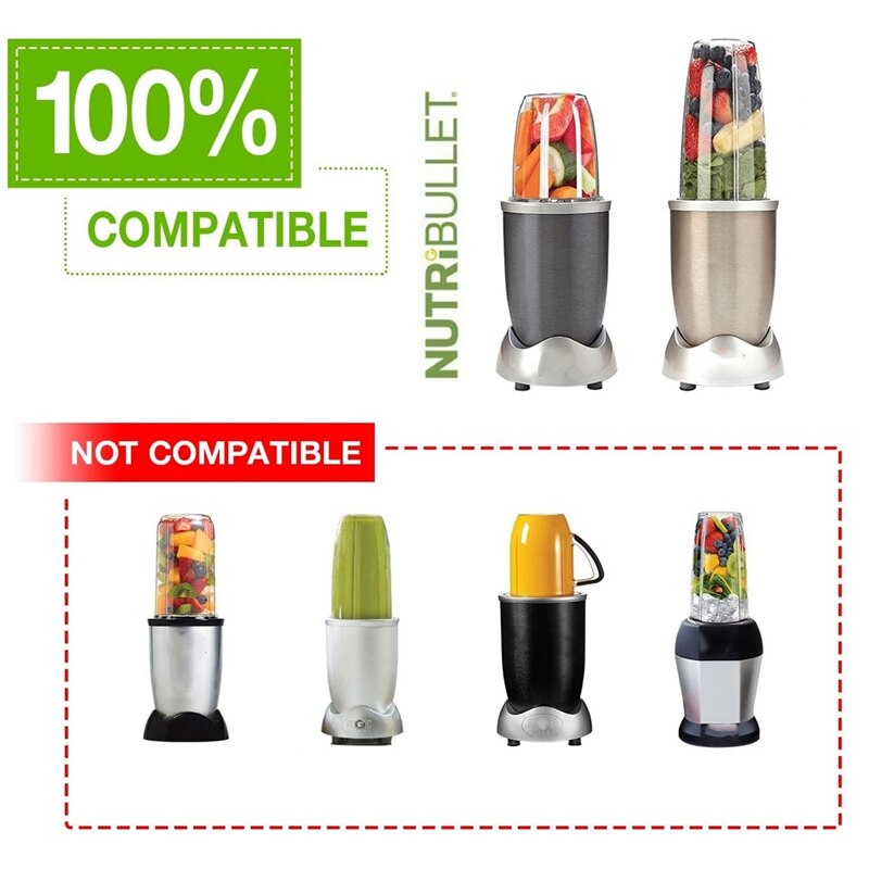 2 Pezzi Di Ricambio Ingranaggio Base Superiore Per Nutribullet - Compatibili Con Tutti I Modelli Pro E Classic. Plastica Trasparente.